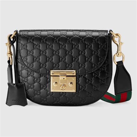 gucci padlock signature shoulder bag black|Gucci padlock vs dionysus.